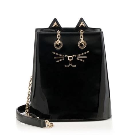 fake feline bucket bag|Charlotte Olympia .